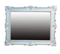 Lnxp Specchio da parete in stile barocco bianco oro doppio colore 90 x 70 cm antico barocco rococò shabby chic rinascimentale stile giovanile design lusso elegante elegante 58SP