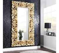Lnxp - Specchio da parete romantico in stile barocco, 180 cm x 90 cm, colore: Oro