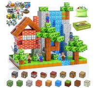 Lnxquizzic Set di mattoncini magnetici, 150 pezzi, con 6 personaggi e 20 adesivi, giocattolo magnetico 3D per bambini dai 3 anni in su, giocattolo educativo STEM, regalo creativo