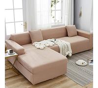 LNXSESN Copridivano 2 Posti Colore Chiaro Copridivano Spandex Copri Divano AntiGraffio Moderna per Cani e Gatti Copridivano Angolare Copridivani Elastici Universale Copridivano con Penisola