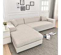 LNXSESN Copridivano 3 Posti Cachi Copridivano Spandex Copri Divano AntiGraffio Moderna per Cani e Gatti Copridivano Angolare Copridivani Elastici Universale Copridivano con Penisola