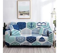 LNXSESN Copridivano 3 Posti Grigio Blu Bianco Copridivano Spandex Lavabile Copridivani AntiGraffio Copridivano Penisola a Destra Copri Divano Moderna Universale Copridivano con Penisola Elastici