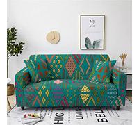 LNXSESN Copridivano Boho Verde Colorato Copridivano con Penisola Spandex Lavabile Copri Divano Resistente Moderna Universale AntiGraffio Copridivani Elastici Antiscivolo 1 Posti