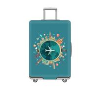 LNXSESN Cprivaligia Blu Rosso Arancione Coprivaligia Media Elastica Proteggi Copri Valigia Lavabile Anti-Graffio Copertur Cover Valigia Con Cerniera Copri Trolley Riusabile Per 22-25 Pollici