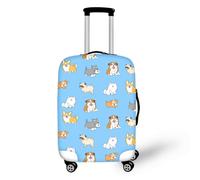 LNXSESN Cprivaligia Cane Blu Del Cielo Copri Valigia Media Elastica Cover Valigia Lavabile Anti-Graffio Cprivaligia con Cerniera Copri Trolley Riusabile Luggage Cover Per 22-25 Pollici