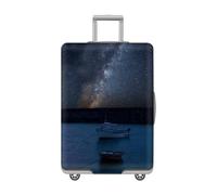 LNXSESN Cprivaligia Galassia Blu Nero Copri Valigia Elastica Lavabile Riusabile Copertura Cover Valigia Proteggi Anti-Graffio Riusabile Copri Trolley Con Cerniera Per 19-21 Pollici