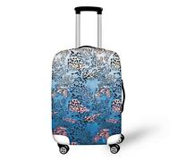 LNXSESN Cprivaligia Nero Blu Cielo Copri Valigia Media Elastica Cover Valigia Lavabile Anti-Graffio Cprivaligia con Cerniera Copri Trolley Riusabile Luggage Cover Per 26-28 Pollici