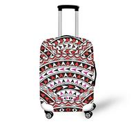 LNXSESN Cprivaligia Rosso Nero Bianco Copri Valigia Media Elastica Cover Valigia Lavabile Anti-Graffio Cprivaligia con Cerniera Copri Trolley Riusabile Luggage Cover Per 26-28 Pollici