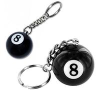 LNYMZD 2 pezzi creativo numero otto biliardo portachiavi portachiavi auto decorazione nero utile e pratico accessorio regalo portachiavi prodotti merchandiseProdukte, Nero , 1