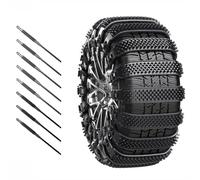 LNZKX Catene Neve Auto per Ford Mustang Mach-E/Puma K2 / Puma ST/Bronco Sport (CX430), Reusable Catene Regolabili Antiscivolo Auto Fascette Cavi per Pneumatici da 165-275mm,8Pcs-Black