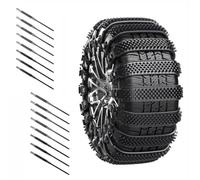 LNZKX Catene Neve Auto per Kia Picanto Hatchback 2010-2025 4-Seater, Reusable Catene Regolabili Auto Fascette Cavi per Pneumatici da 165-275mm,Black-16pcs