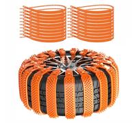 LNZKX Catene Neve Auto per Kia Picanto Hatchback 2010-2025 4-Seater, Reusable Catene Regolabili Auto Fascette Cavi per Pneumatici da 165-275mm,Orange-20pcs