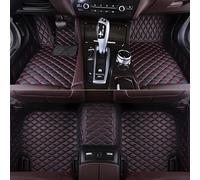 LNZKX Tappetini Auto in Pelle per Renault Twingo 2014 2015 2016 2017 2018 2019 2020 2021 2022 2023, Copertura Totale Impermeabili Antiscivolo Tappetini Interni Auto,BlackRed