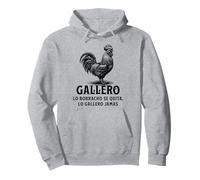 Lo Borracho Se Me Quita Lo De Gallero Jamas Gallo Felpa con Cappuccio