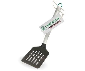 Lo chef incontra Fackelmann - Paletta da taglio di alta qualità in acciaio inox con silicone, resistente al calore fino a 230 °C, lavabile in lavastoviglie, ideale per padelle rivestite