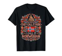Lo Chiamano Norwegian Funny America Nordic Folk Maglietta