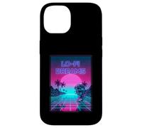 Lo-Fi Dreams Vaporwave 80s Aesthetic Synthwave Sunset Custodia per iPhone 14