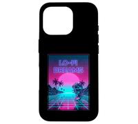 Lo-Fi Dreams Vaporwave 80s Aesthetic Synthwave Sunset Custodia per iPhone 16 Pro