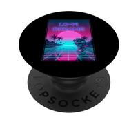 Lo-Fi Dreams Vaporwave 80s Aesthetic Synthwave Sunset PopSockets PopGrip Adesivo