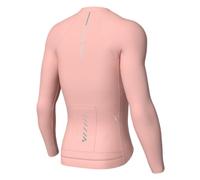 Lo.gas Maglia da ciclismo da uomo, a maniche corte, con chiusura lampo su tutta la lunghezza, con 3 tasche, Manica lunga rosa, L