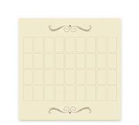 LO SCARABEO Grand Tableau Lenormand Telo Tarot in Velluto, Panna 60x60 cm