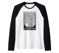 Lo scheletro danza divertente gotico Halloween umorismo Maglia con Maniche Raglan