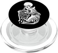 Lo Scheletro Tiene g Amanti del Gatto - Gatto Mamma Papà PopSockets PopGrip per MagSafe