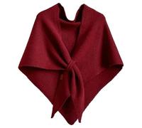 Lo scialle in pile drappeggiato, scialle avvolge per le donne sciarpa tinta unita, sciarpa scialli in pile morbido e confortevole, Rosso, Taglia unica