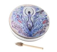 Lo sciamano, il tamburo Sami, il tamburo pagano, 9,8 pollici, decorazione dell'albero della vita, tamburo a mano con bacchetta, tamburo a mano for musica spirituale rilassante