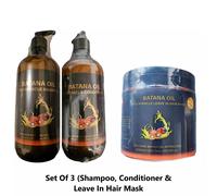 Lo Shampoo, Il Balsamo E L'Olio Di Biotina All'Olio Di Batana (Set Di 3)