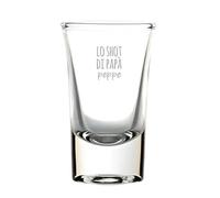 "Lo shot di Papà" Bicchierino Liquore in Vetro Personalizzabile con Nome Incisione Personalizzata Idea Regalo Festa Del Papà Babbo Nonno Compleanno Natale Bicchiere da Shot Cicchettino Cicchetto