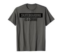 Lo skateboard è un crimine divertente per uomini e donne Maglietta