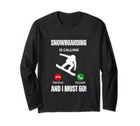 Lo Snowboard Sta chiamando e Devo Andare Maglia a Manica