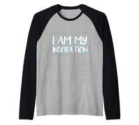 Lo Sono La Mia Ispirazione Citazione Positiva Motivazionale Maglia con Maniche Raglan