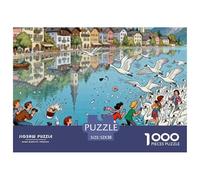 Lo specchio austriaco del lago di Hallstatt Puzzle in Legno Impermeabile Puzzles Da 1000 Pezzi Regali Per Adulti Sfidanti E Rompicapo Per Decorazioni Domestiche