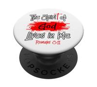 Lo Spirito di Dio vive in me Romani 8:11 PopSockets PopGrip Adesivo