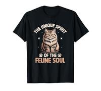 Lo spirito unico dell'anima felina Amante dei gatti Feline Pet Maglietta