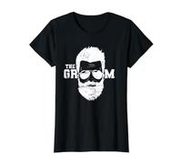 Lo Sposo Barba Bachelor Maglietta con Stampa Grafica Economica, Donna, Nero, M