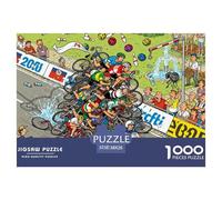 Lo Sprint finale della corsa in bicicletta Puzzle in Legno Impermeabile DIY Puzzles Da 1000 Pezzi Per Adulti Colorati Giochi Educativi