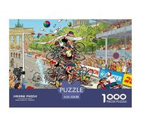 Lo Sprint finale della corsa in bicicletta Puzzle in Legno Impermeabile DIY Puzzles Da 1000 Pezzi Per Adulti Divertenti Giochi Di Impegnativi