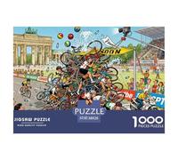 Lo Sprint finale della corsa in bicicletta Puzzle in Legno Impermeabile DIY Puzzles Da 1000 Pezzi Regali Per Adulti Impossibili Giochi Di Impegnativi