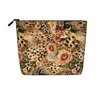 Lo spuntino riutilizzabile ha striato le borse della stampa del leopardo, borsa da toilette di viaggio di grande capacità, borse di trucco con la chiusura