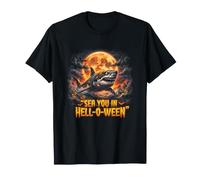 Lo squalo di Halloween Ti Manda all'inferno su Ween Moon Maglietta