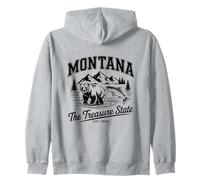 Lo Stato del Tesoro, Montana, Amercia, Bellezza Naturale e Fauna Selvatica Felpa con Cappuccio
