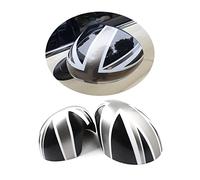 Lo stile del UK Accessori Esterni Auto Copertura specchietto laterale, Adesivo per calotta specchietto per mini Cooper One/S/JCW Serie R R50 R52 R53 2002-2006(Union Jack Grigio)