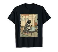Lo Stile di Vita del Laptop Cat IT Guy con Boba Tea Ukiyo-e Maglietta