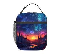 lo stile disegno a mano questa collezione contiene modelli di storie Borsa pranzo isolata per uomo e donna Grande contenitore per il pranzo termico portatile impermeabile riutilizzabile con tas