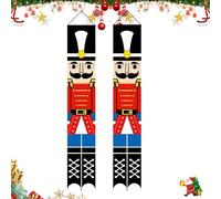Lo Striscione Dello Schiaccianoci, Schiaccianoci Decorazioni per Striscioni di Natale Modello Soldato Schiaccianoci Decorazioni Natalizie per Natale Bandiera da Appendere per la Porta 4 Pezzi