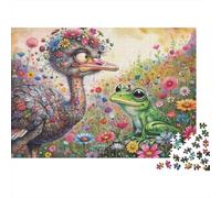 Lo struzzo e la rana Puzzle 1000 Pezzi,Idea Regalo,Antistress,Adulti E Ragazzi,Sfida Impossibile,Decorazione Casa,Gioco Educativo,dai 14 Anni 52x38cm