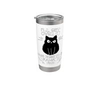 Lo supererò Ho solo bisogno di essere drammatico primo gatto nero Bicchiere termico in acciaio inox doppia parete